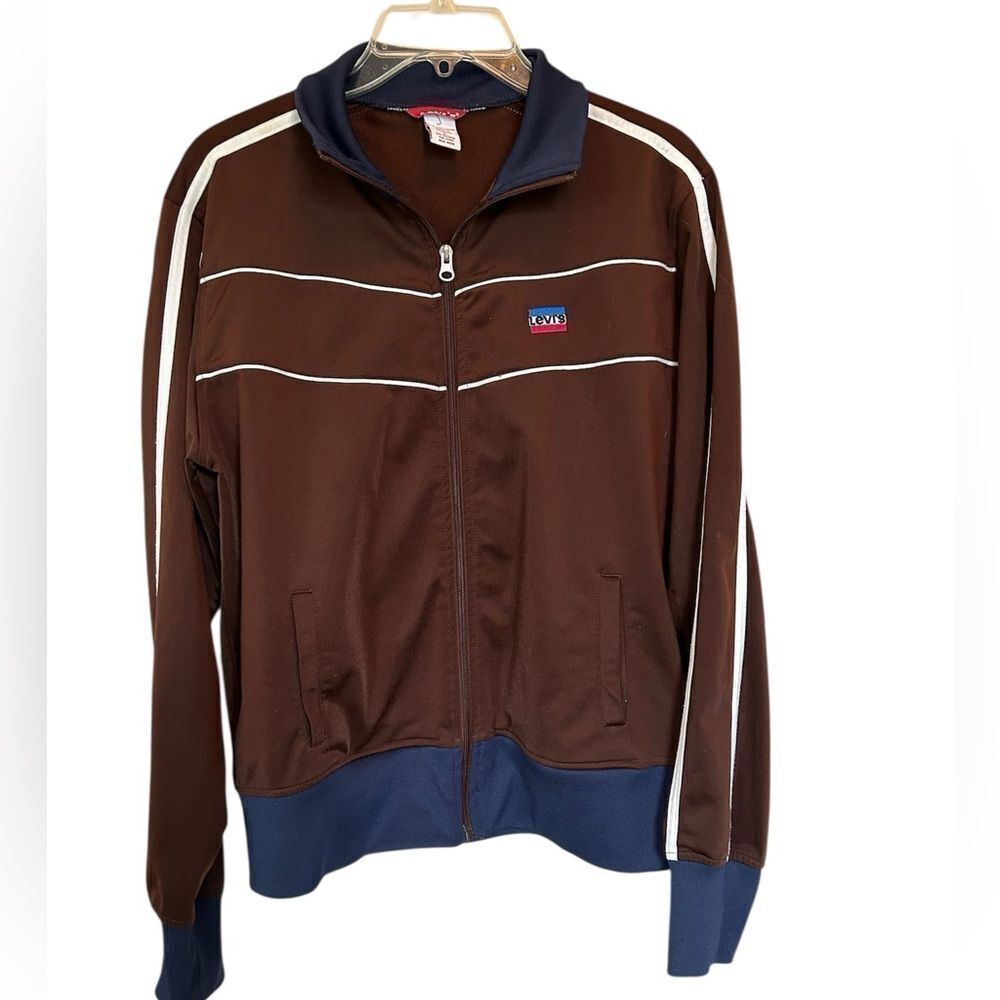 Vintage Levi’s Full Zip Brown Warm Up Track Jacket XL